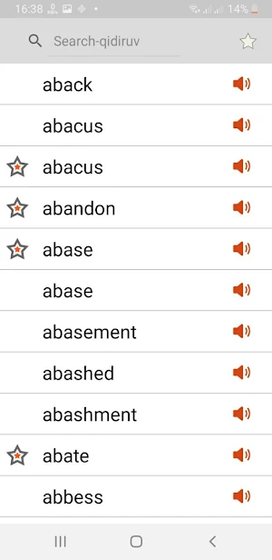 ENG-UZ dictionary Screenshot 2
