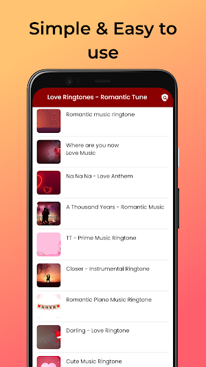Love Ringtones - Romantic Tune Screenshot 1