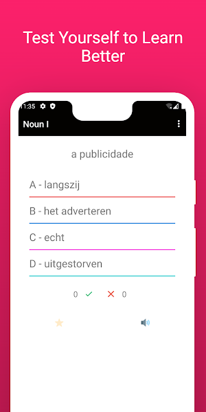 Learn Dutch Portuguese Words Screenshot 3