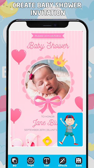 Baby Shower Invitation Card Screenshot 1