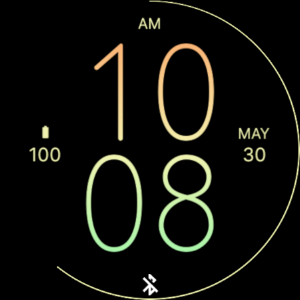 Orange Green Air Watch Face Screenshot 3