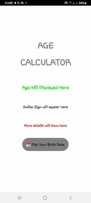 Age Calculator Screenshot 0