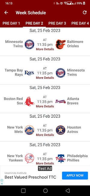 MLB 2023 Schedule Live Scores Screenshot 2