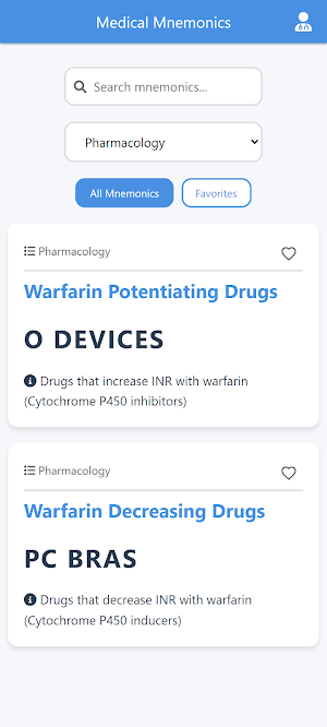 Medical Mnemonics Offline App Screenshot 1