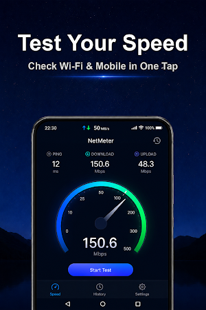 Internet Speed Meter & Test Screenshot 1