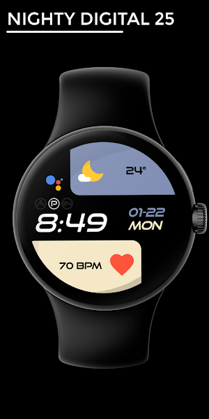 Nighty Digital 25 - watch face Screenshot 0