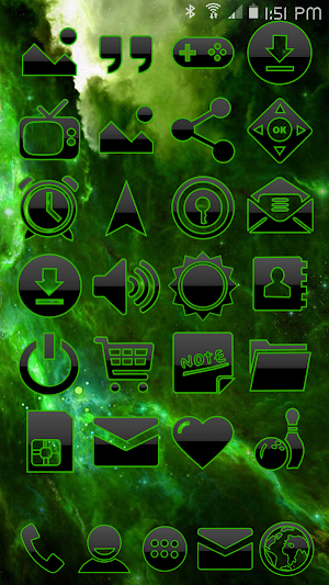 ICON PACK DARK SPACE GREEN Screenshot 0