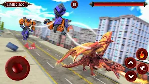 Flying Dragon Robot Transformation: Robot games 3D Screenshot 2