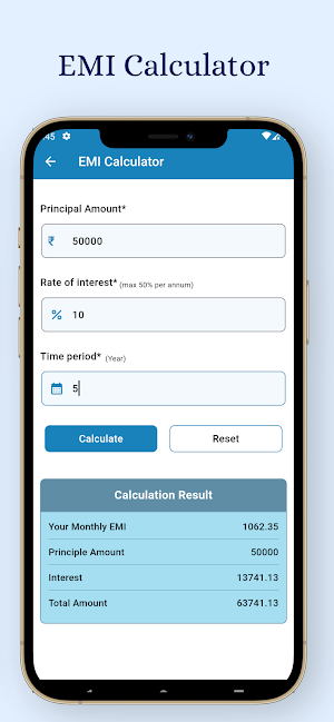 LoanSum : EMI Calculator App Screenshot 3