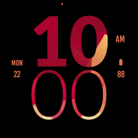 Maroon Large Watch Face