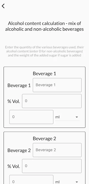 Calculator %Vol. Screenshot 1