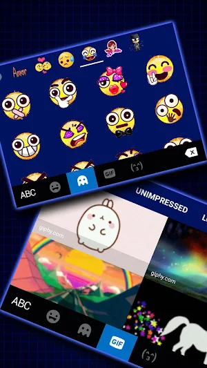 Neon Blue Heartbeat Keyboard Theme Screenshot 3