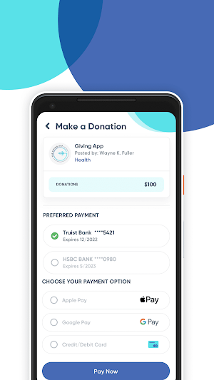 The Giving App Screenshot 2