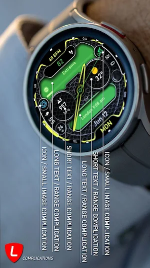 Hybrid Watch Face 080 Screenshot 1