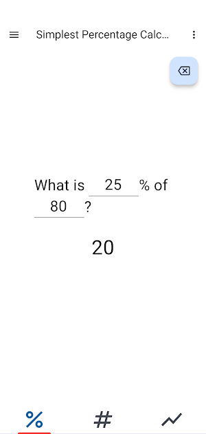 Simplest Percentage Calculator Screenshot 0