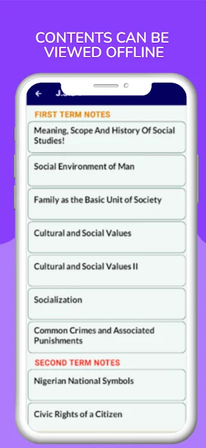 Social Studies Notes (JSS 1-3) Screenshot 1