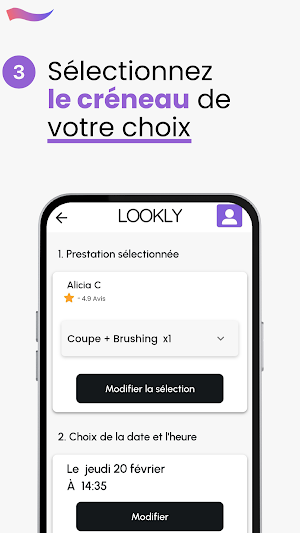 LOOKLY - Coiffure à Domicile Screenshot 2