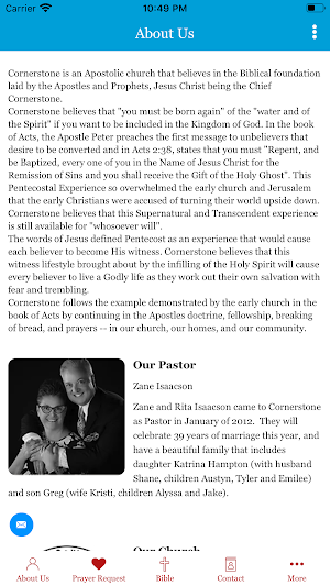 Cornerstone Apostolic Church Screenshot 2