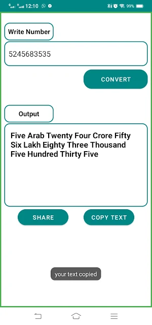 Convert number to words Screenshot 3