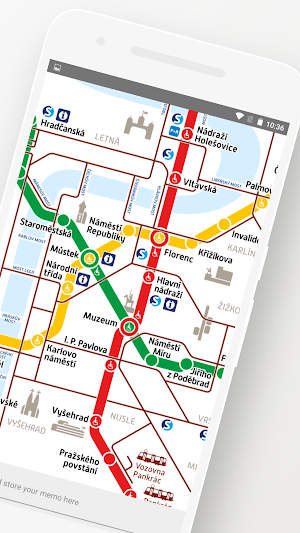 PRAGUE METRO TRAM BUS MAP Screenshot 1