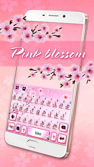 Pink Spring Flowers Keyboard Theme Screenshot 0