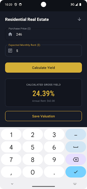 Yield Gross Metric Screenshot 2