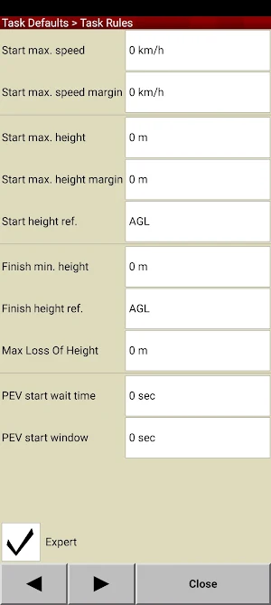 XCSoar with PEV start Screenshot 2