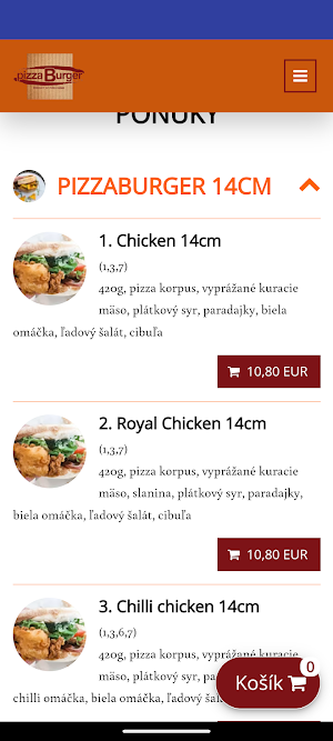 Pizza Burger original Screenshot 0