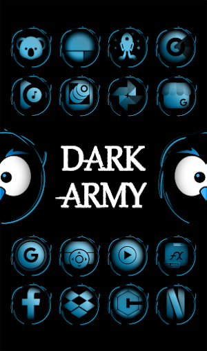 Dark Army Sapphire Icon Pack Screenshot 0
