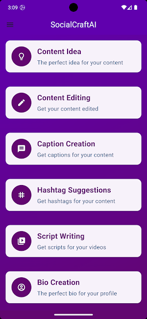 SocialCraftAI: AI Social Tools Screenshot 0