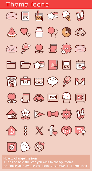 Sipping Piggy Theme +HOME Screenshot 3