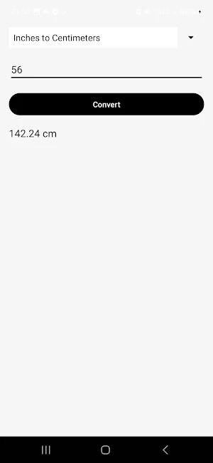 Inches to cm converter Screenshot 2