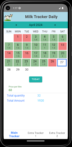 Milk Tracker Daily Screenshot 0