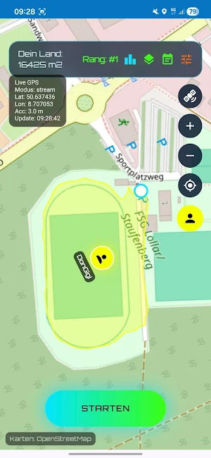 VexBike - GPS Bike & Eroberung Screenshot 1