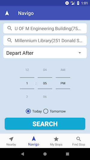 Winnipeg Transit App Screenshot 2