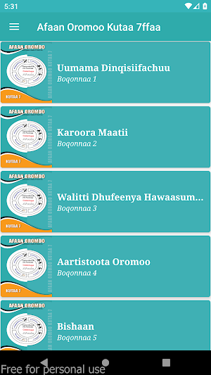 Afaan Oromoo Kutaa 7ffaa Screenshot 0
