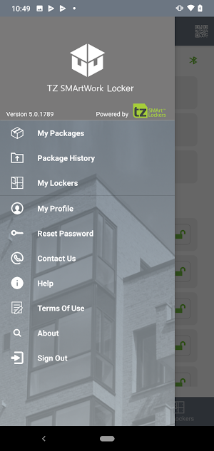 TZ SmartWork Locker App Screenshot 2