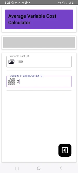 AVC Calculator Screenshot 2