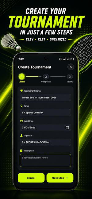 Badminton Tournament Maker Screenshot 1