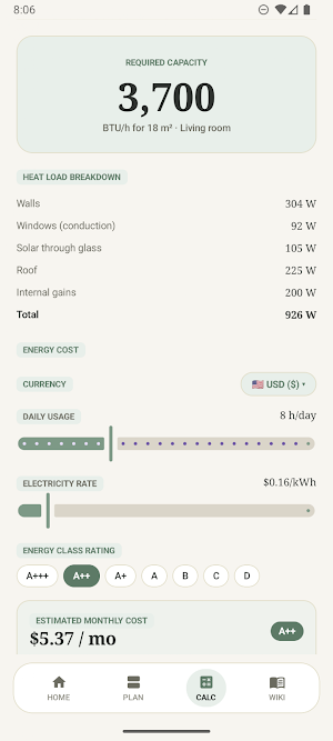 ACtopus – AC Planner & BTU Screenshot 2