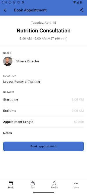Legacy Personal Training Screenshot 2