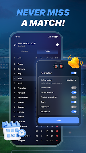Live Score: Football Fixtures Screenshot 3