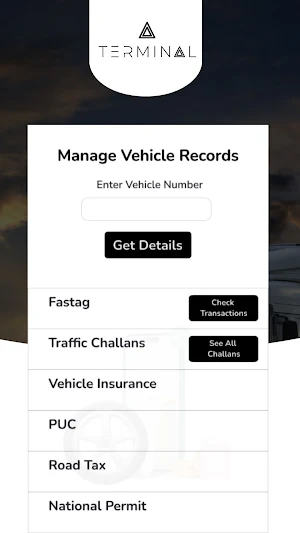 Terminal Driver & Truck Record Screenshot 2