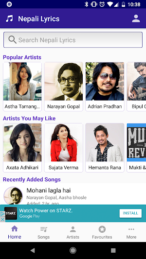 Nepali Songs Lyrics and Chords Screenshot 0