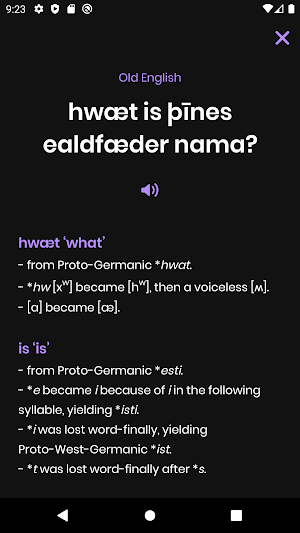 Vanished Voices: The Indo-European Phrase Book App Screenshot 2