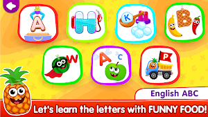 Funny Food ABC games for toddlers and babies Screenshot 0