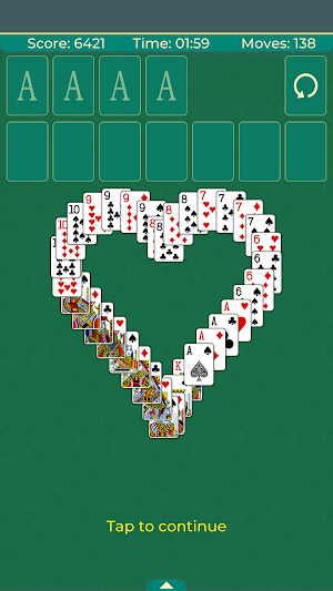 Solitaire Klondike classic. Screenshot 2