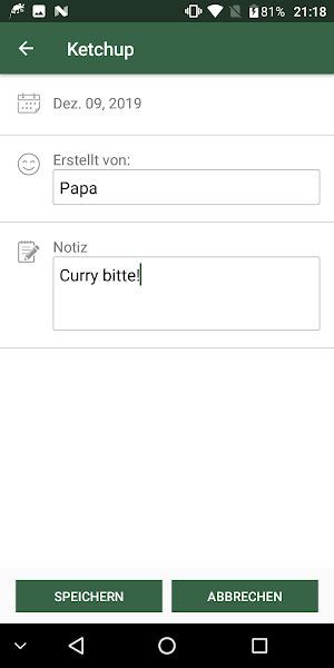 Synchronise shopping list Screenshot 3
