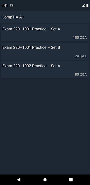 CompTIA A+ Q&A Screenshot 0