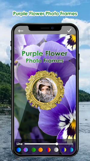 Purple Flower Photo Frames Screenshot 0